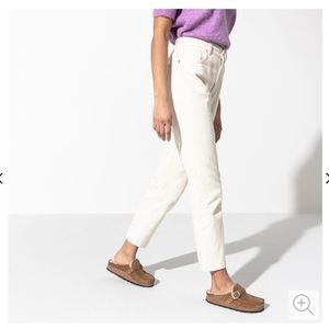 Birkenstock Buckley Shearling Suede Leather Moccasin-Clog | Tea Leather color